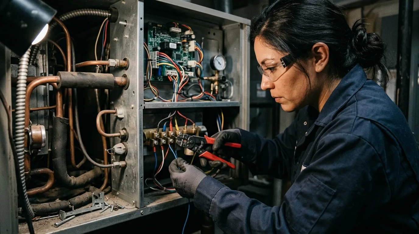 close-up of a technician